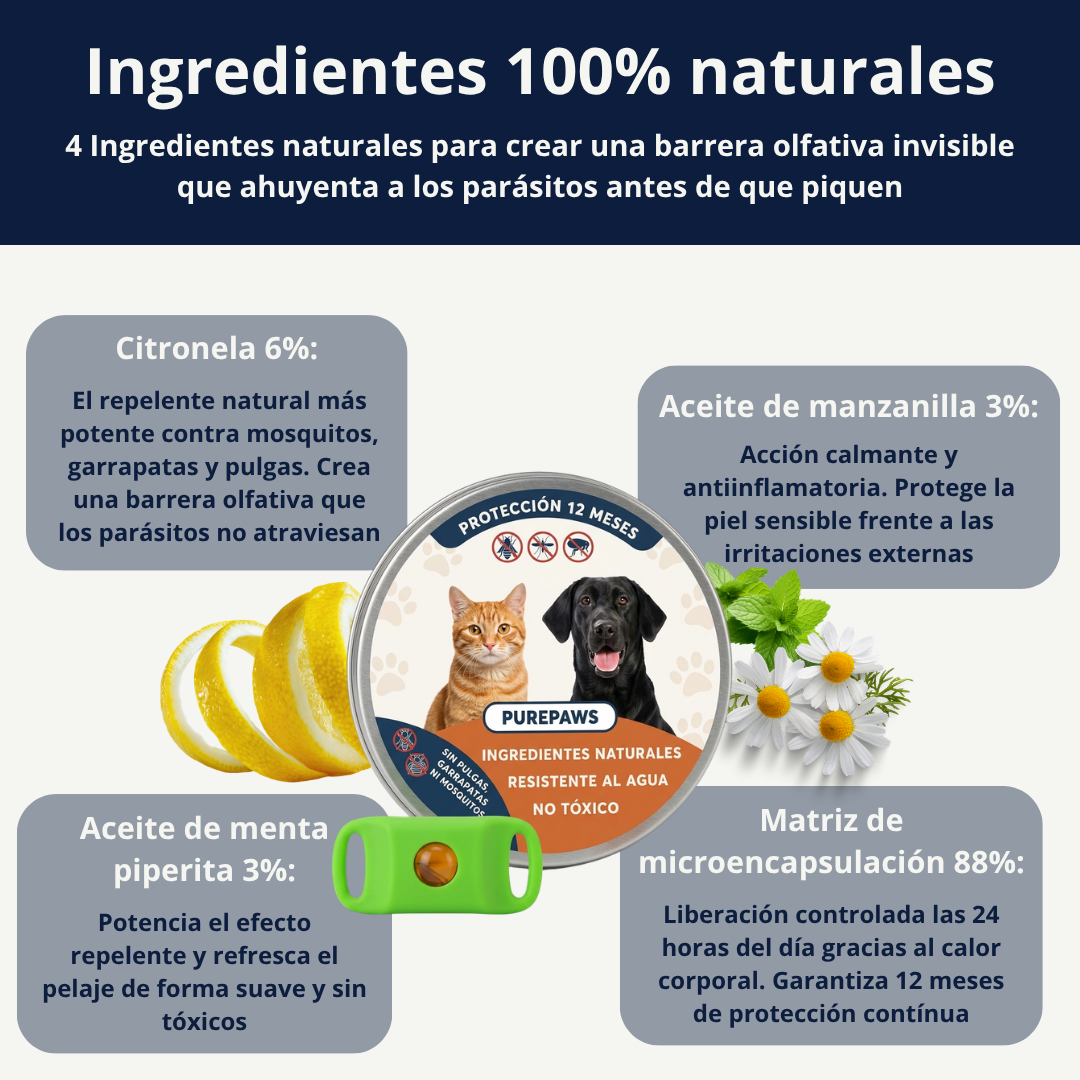 Colgante natural antiparasitario